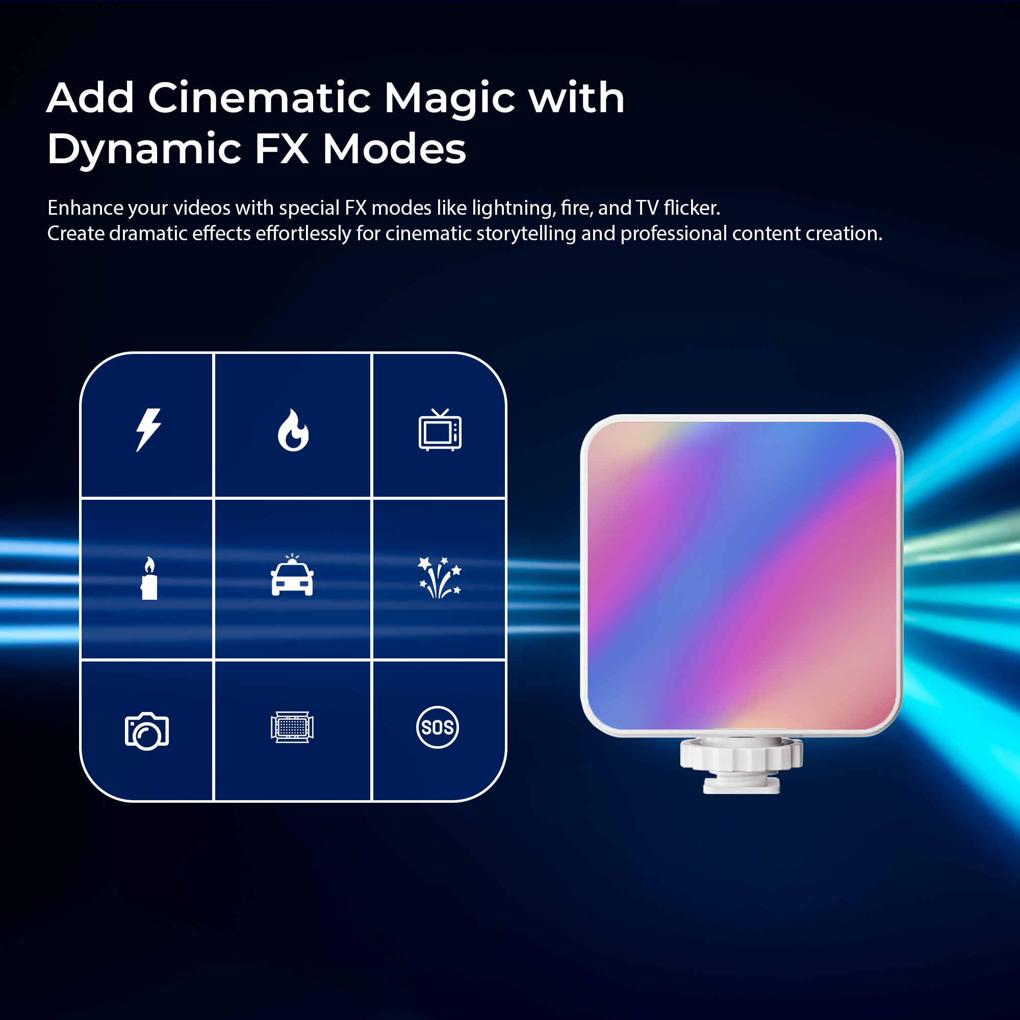 Digitek (LED-D6W RGB) Portable Mini RGB LED Video Light with inbuild Battery