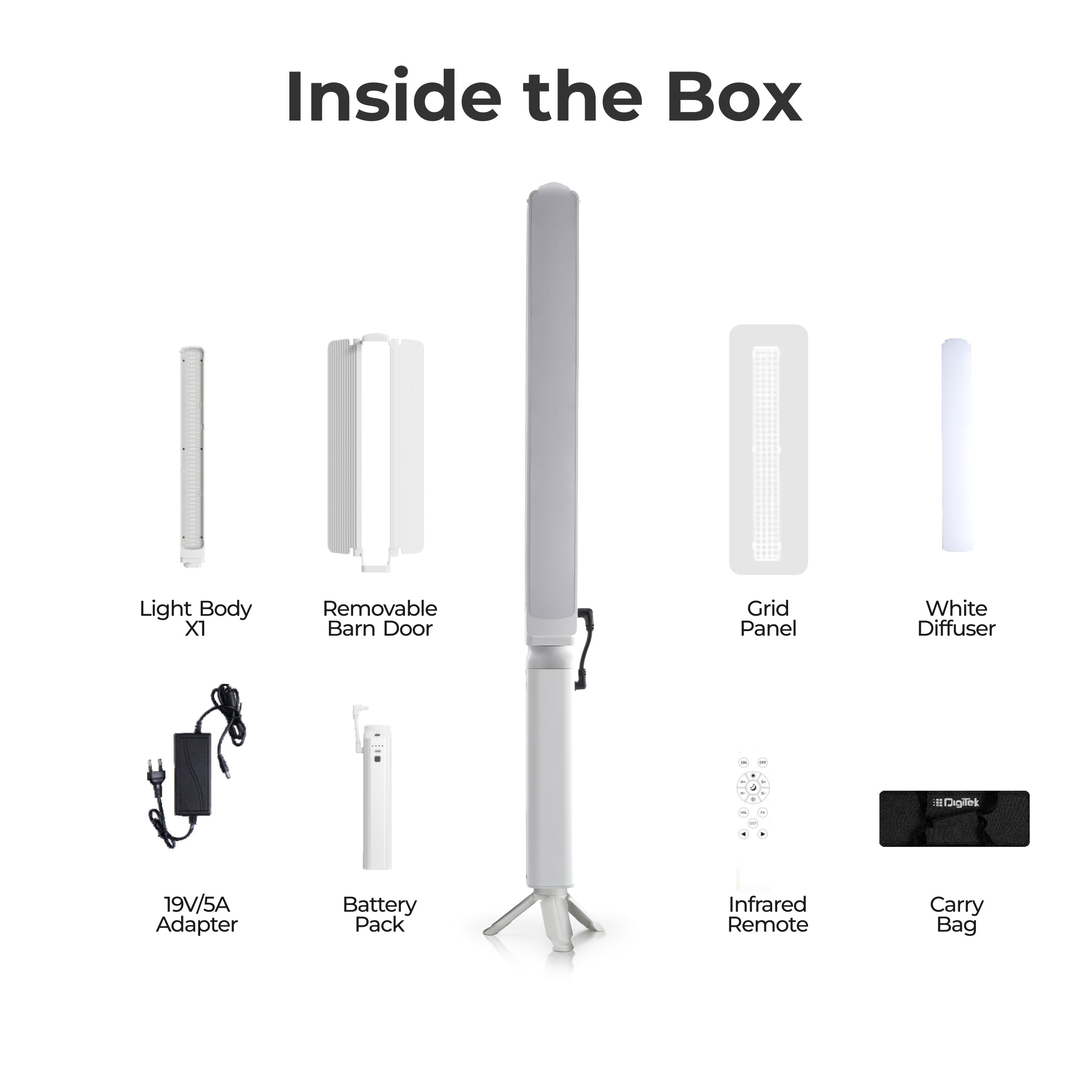 Digitek (DSL-1000 RGB) Portable RGB LED Stick Light 100W