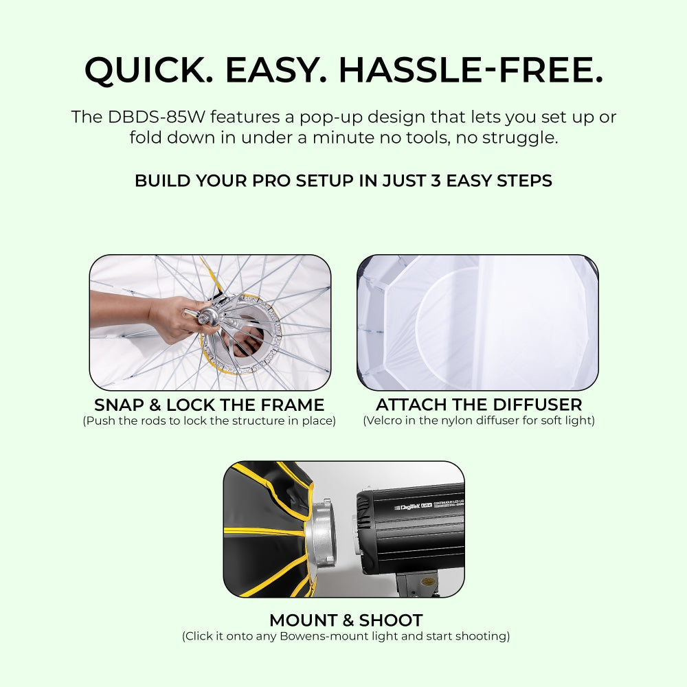 Digitek DBDS-85W Beauty Dish Softbox 85cm