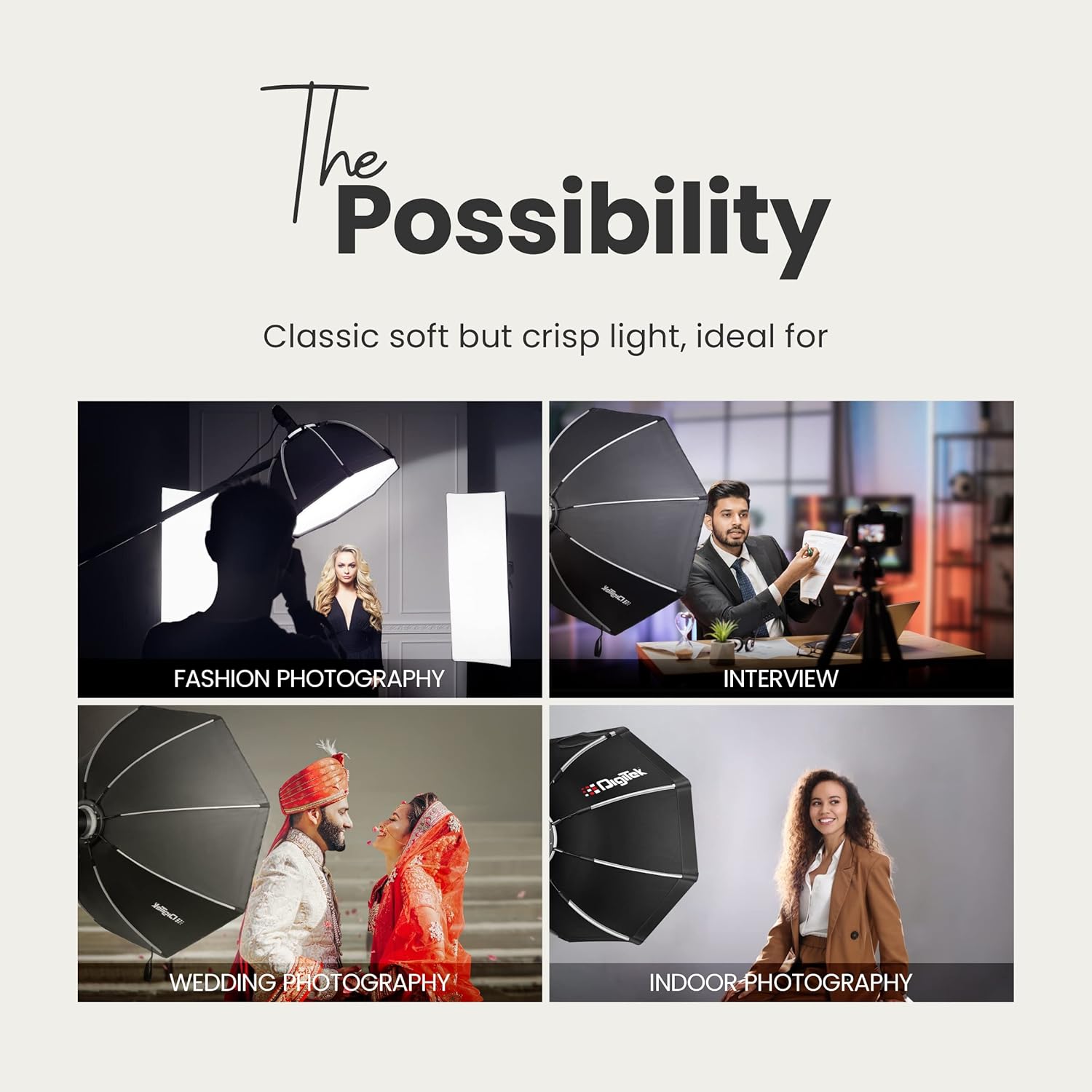 Digitek (DSBH-065) Foldable Octagonal Soft Box 65cm