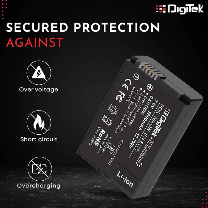 Digitek (Platinum EN-EL25) Li-ion Rechargeable Battery for Nikon Cameras