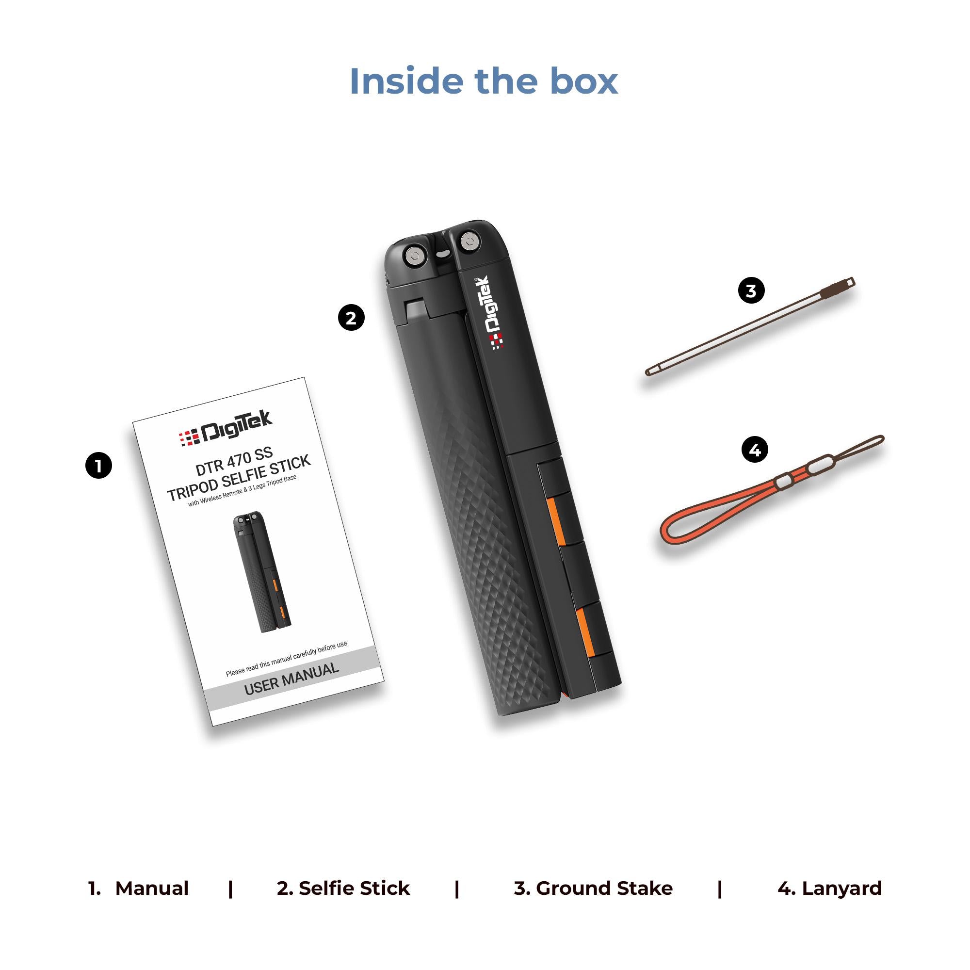 Digitek (DTR 470SS) Tripod Selfie Stick with Remote