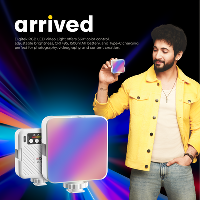 Digitek (LED-D6W RGB) Portable Mini RGB LED Video Light with inbuild Battery