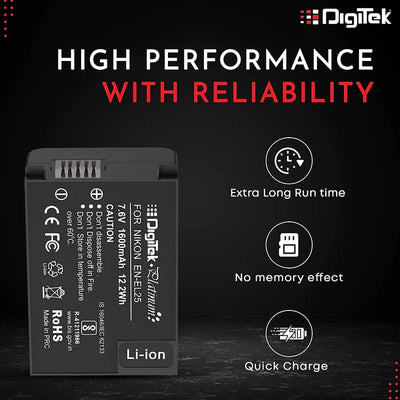 Digitek (Platinum EN-EL25) Li-ion Rechargeable Battery for Nikon Cameras