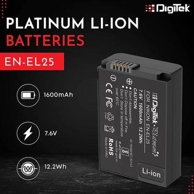 Digitek (Platinum EN-EL25) Li-ion Rechargeable Battery for Nikon Cameras