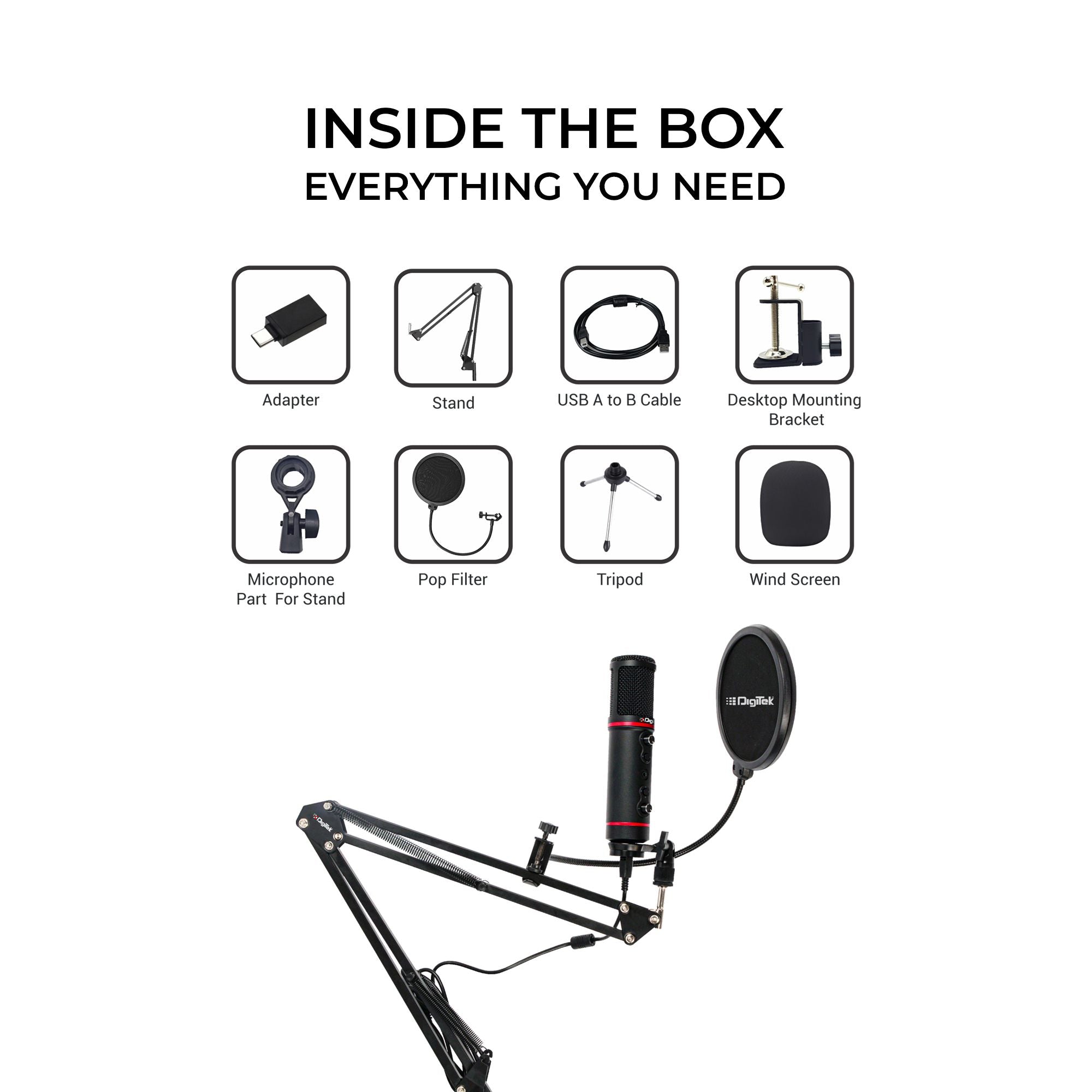 Digitek (DM-501) Podcast & Gaming Condenser Microphone Kit
